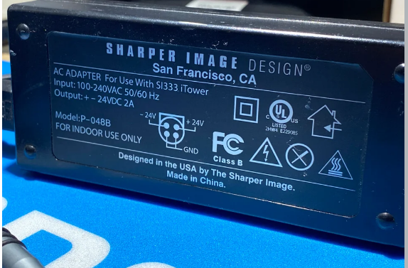 Brand NEW Sharper image iTower S1333 SI333 speaker AC DC Adapter POWER SUPPLY